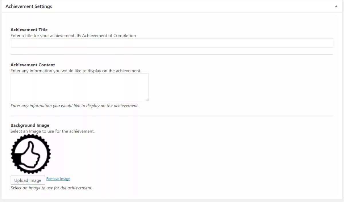 Engagements feature allows customization based on events like completing a course. Users can select engagement types such as awarding certificates and create achievements within the system.