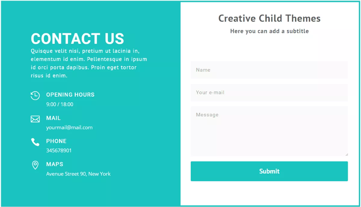 Free Divi Contact Page Layouts