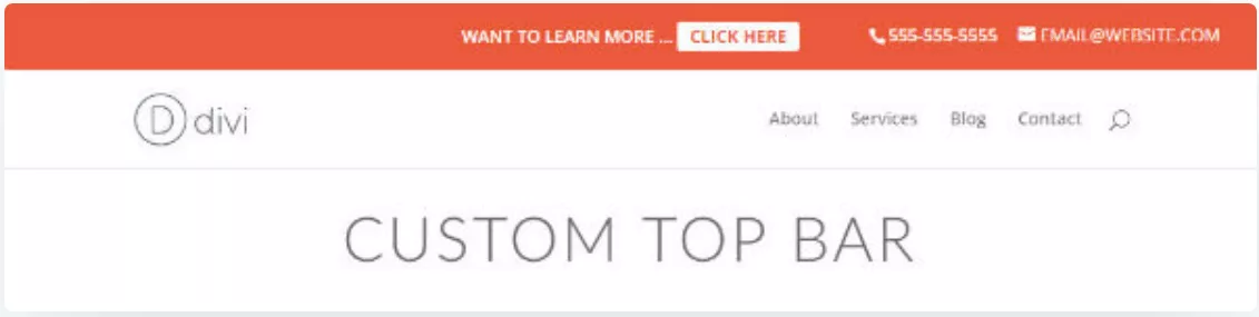 Customizing Divi’s Secondary Menu Bar with a Call to Action