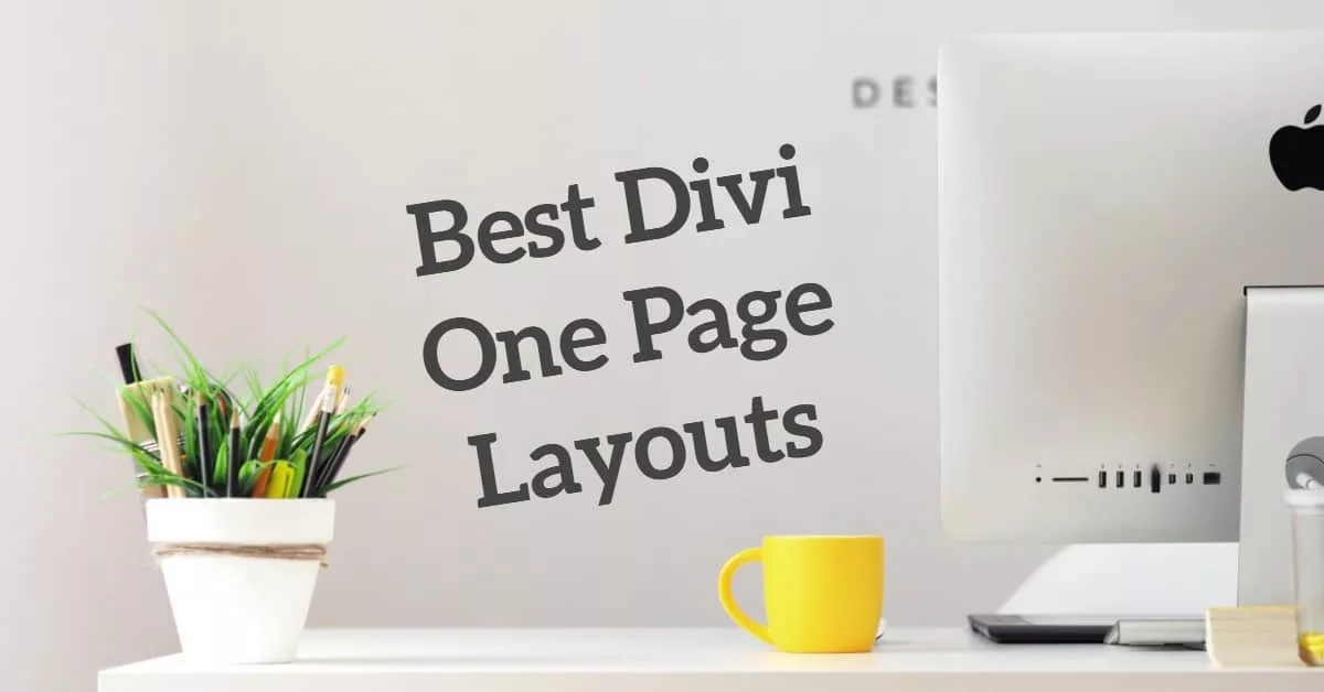 Best Divi one page layouts