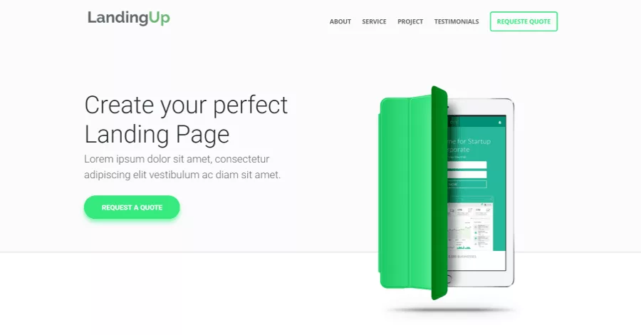 Landing Up Divi Landing Page Layout
