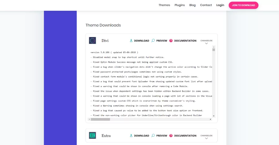 Divi Changelog