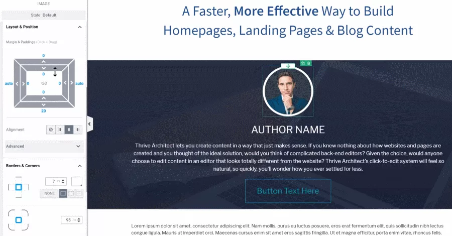 Thrive themes include Thrive Architect- a frontend builder that was designed for business and conversion websites.