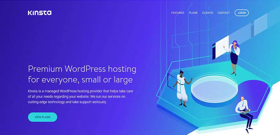 Kinsta homepage screenshot