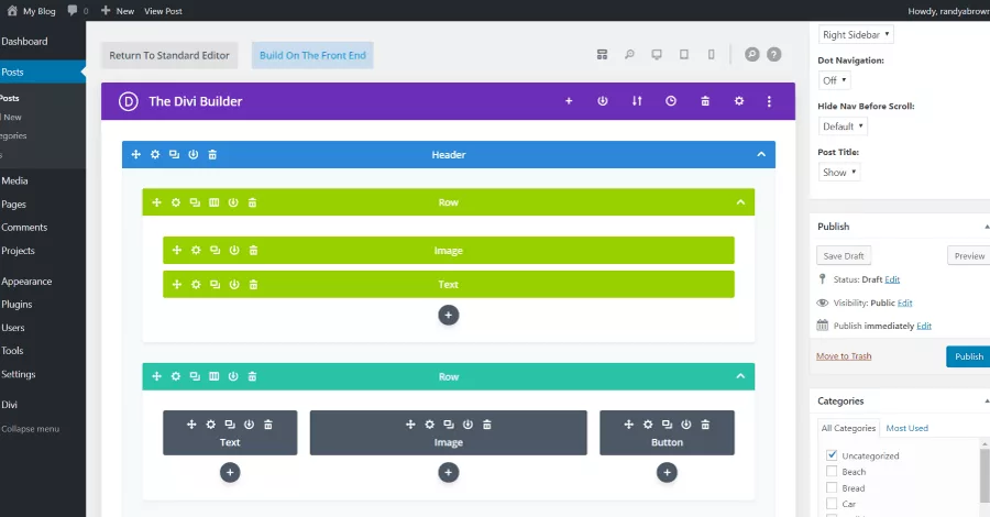 The new Divi Builder is a backend visual builder. It works with the Classic editor and includes the same features as the original backend builder, but adds the features from the frontend builder.