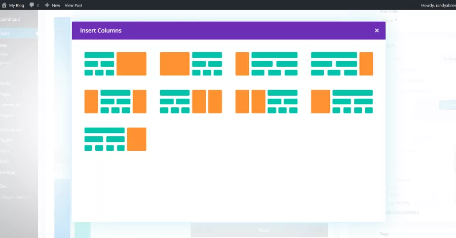 Divi have 9 specialty sections that allow you to create some interesting designs.