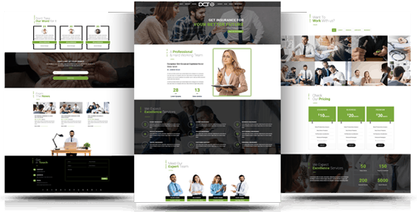 Divi Insurance Agency One Page Multipurpose Child Theme on Divi Cake