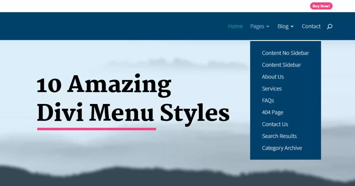 Divi Menu Bar