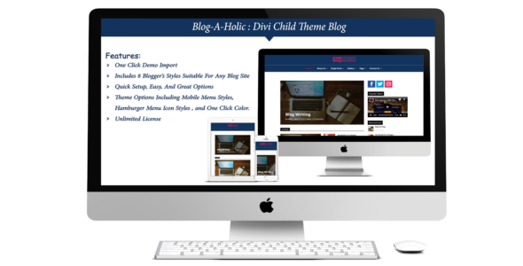 Blog-A-Holic: Divi Child Theme for Blogs on Divi Cake