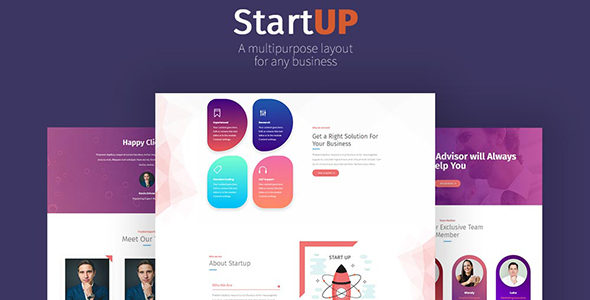 StartUp Layout Pack on Divi Cake