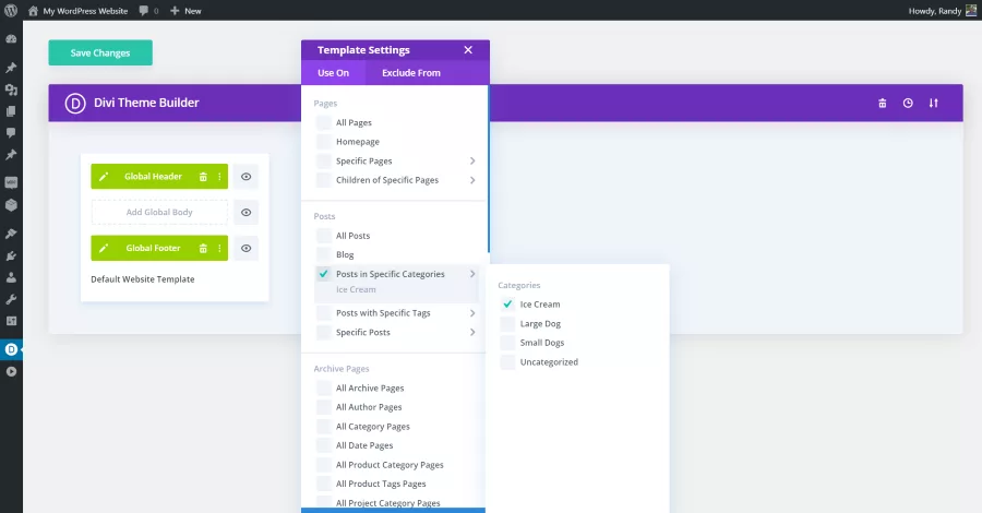 Creating Header Templates