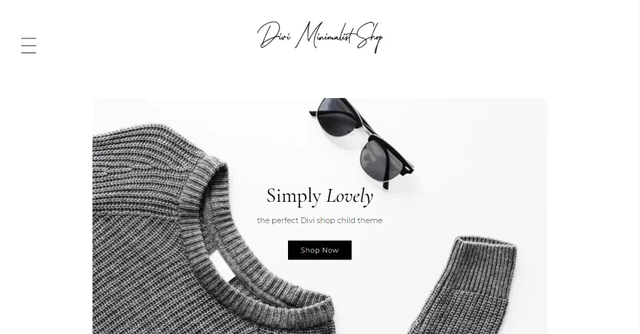 Divi Minimalist Shop
