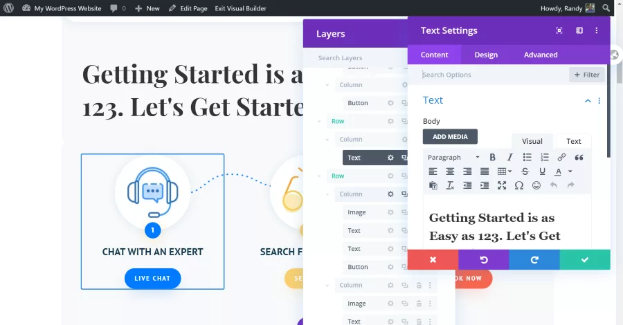 Performing Tasks in Layers View