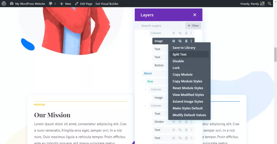 Performing Tasks in Layers View