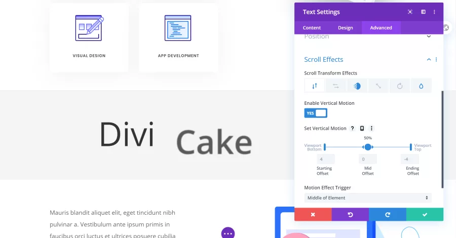 Divi Scroll Effects