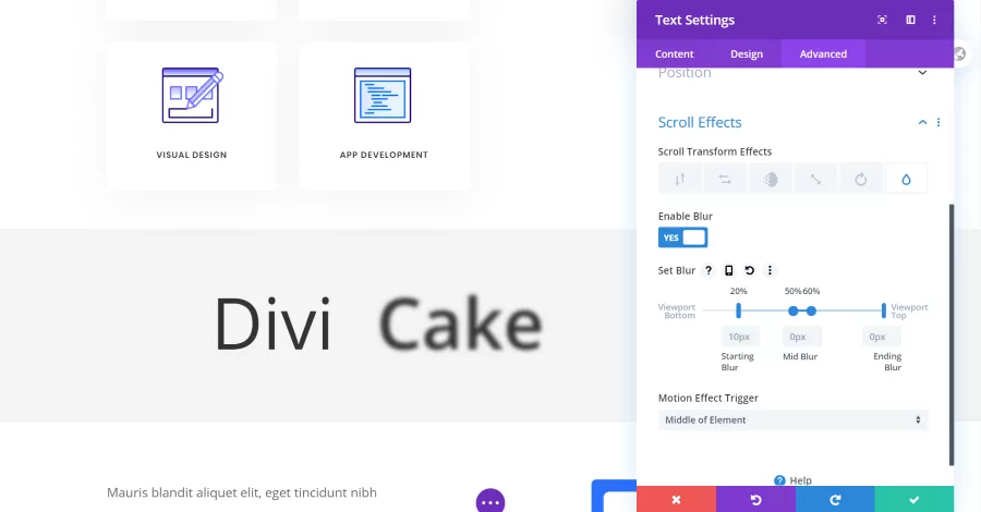 Scroll Transform Effects – Blur