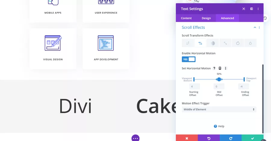 Scroll Transform Effects – Horizontal Motion