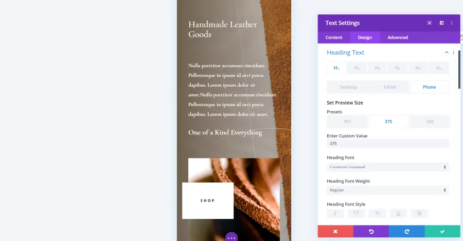 Using Divi Responsive Helper