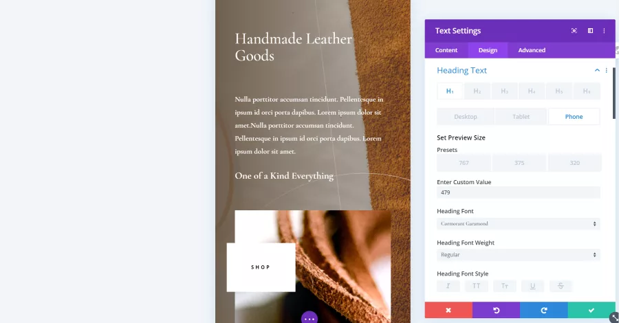 Using Divi Responsive Helper