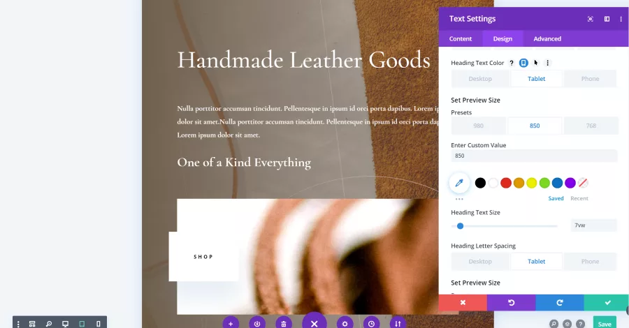 Using Divi Responsive Helper