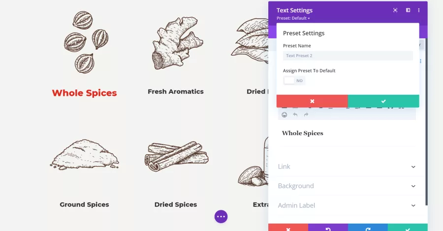 Create New Preset from Current Styles