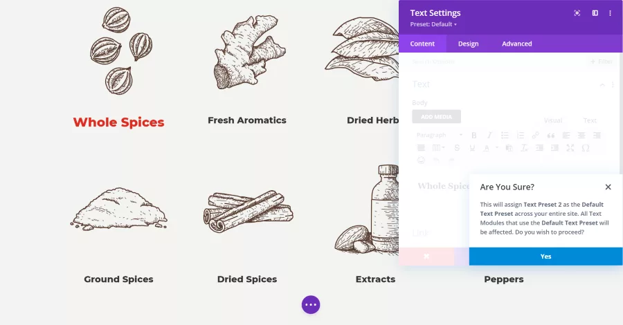 Using Divi Presets