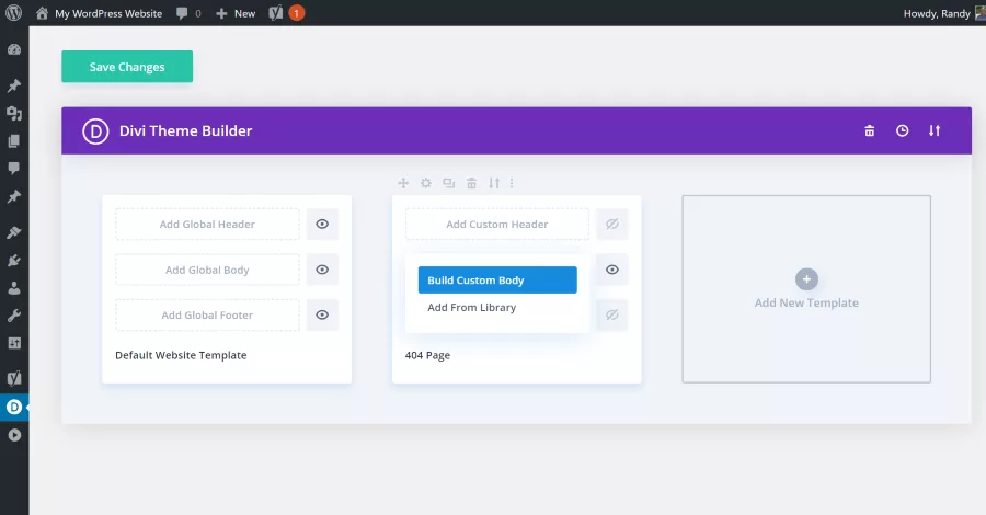 Adding a 404 Page to Divi
