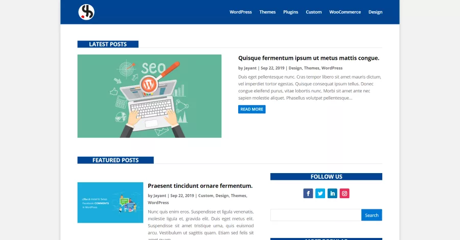 Classic Blog Template