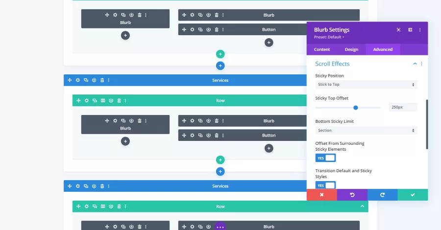 Divi Sticky Options Examples