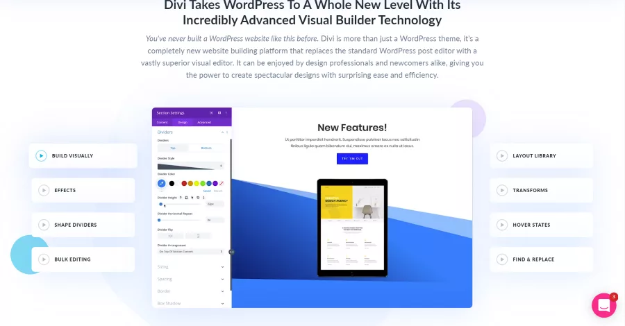Divi’s Main Features
