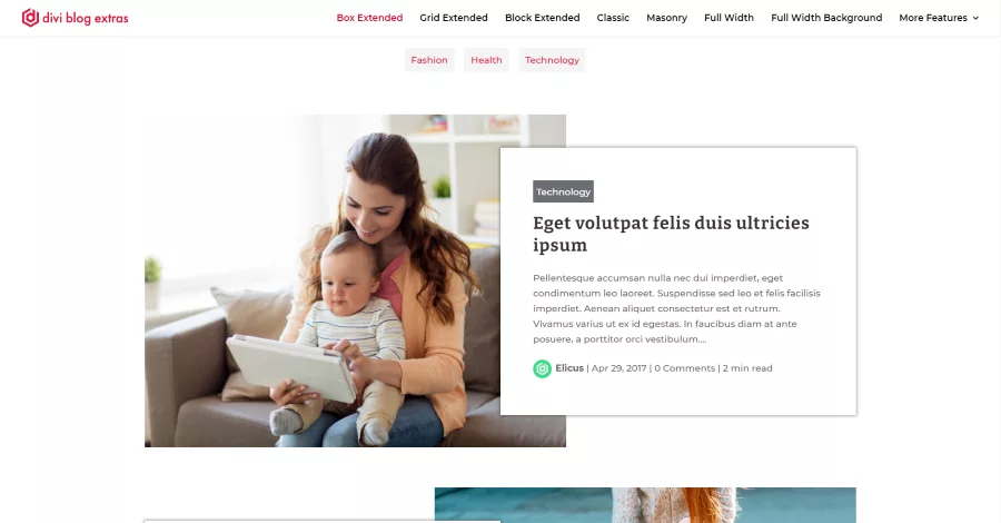 Divi Blog Extras