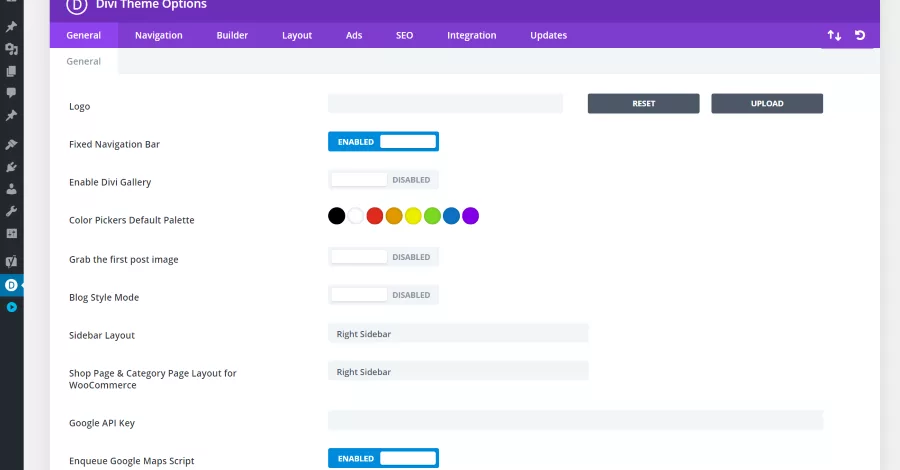 Theme Options