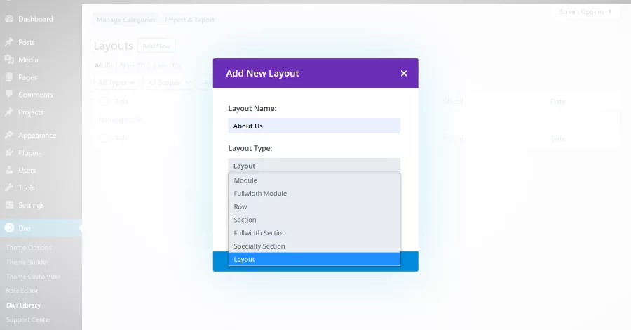 Creating Layouts in the Library