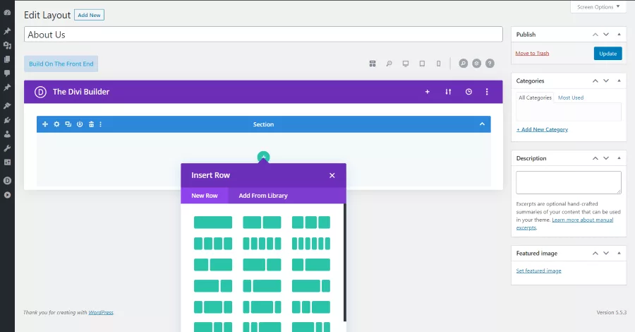 Creating Layouts in the Library
