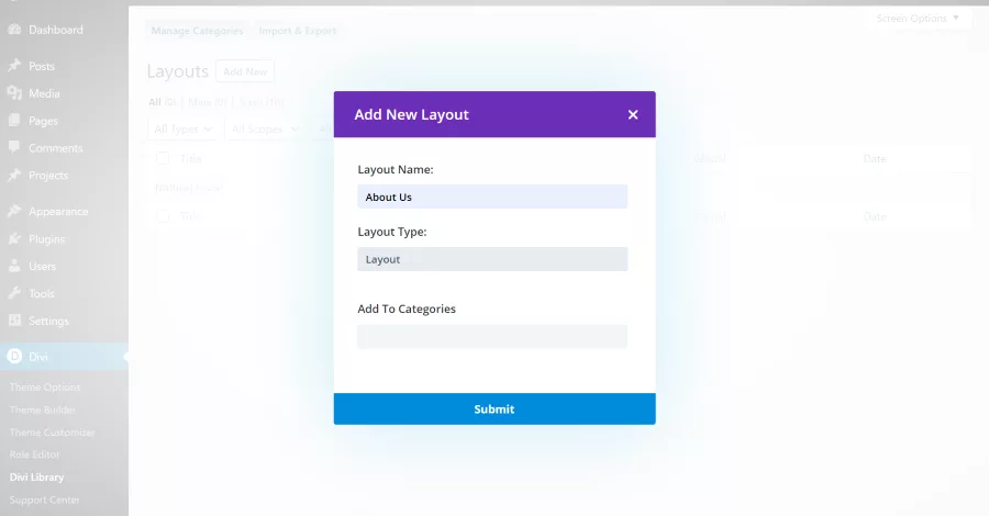 Creating Layouts in the Library