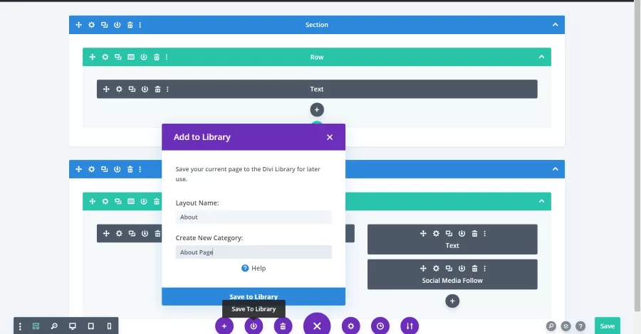 Save Layouts to the Divi Library