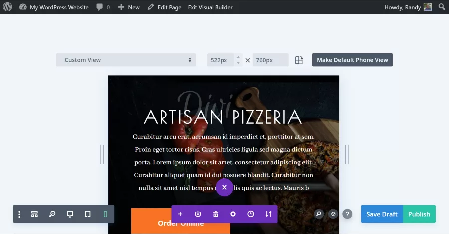 Viewing a Custom Size