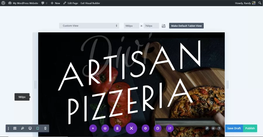Viewing a Custom Size