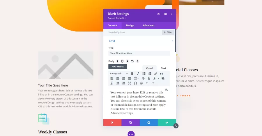 Add Placeholder Content To New Modules