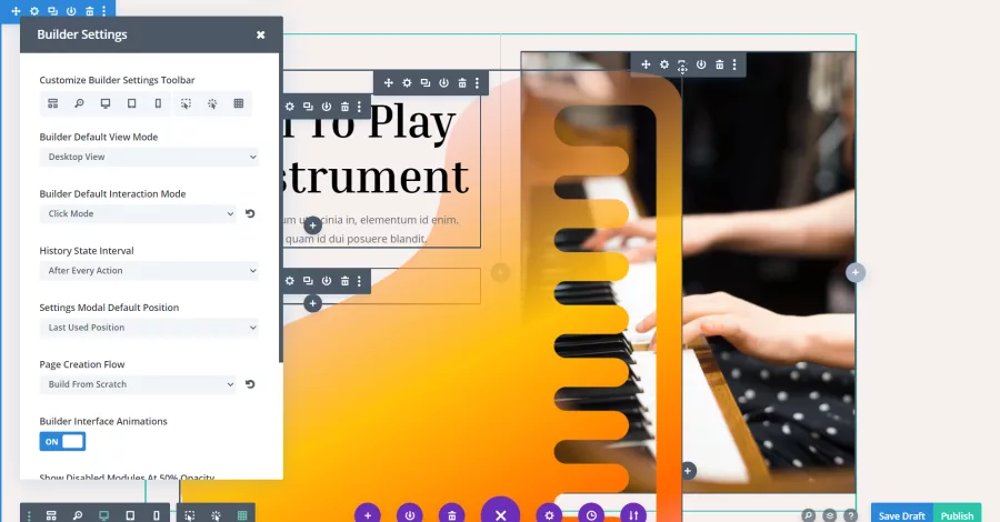 Customize the toolbar of builder settings in Divi to suit your workflow and preferences, ensuring efficient access to commonly used tools and options during website creation.