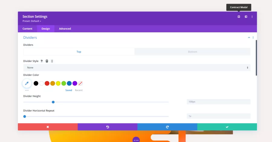 Expand the modal in Divi by adjusting its size or dimensions for a larger display.