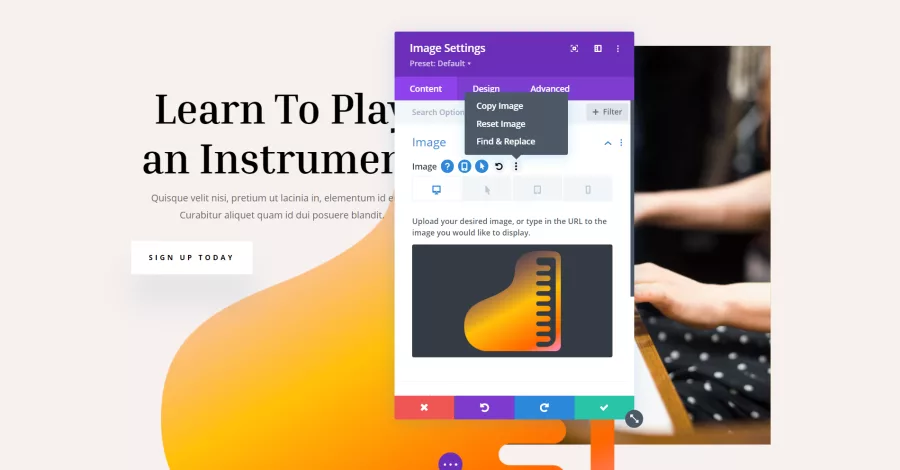 Access and explore the revealed settings in Divi for a comprehensive view of configurable options, enhancing your control over the customization of elements and sections on your website.