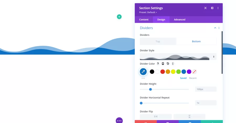Section Settings Dividers