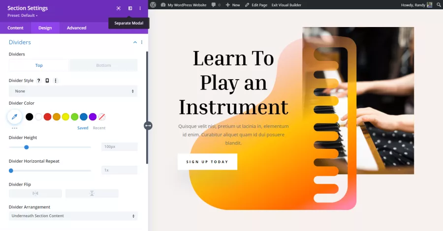 Snap an element to the left in Divi for precise left-side alignment using positioning and alignment options.