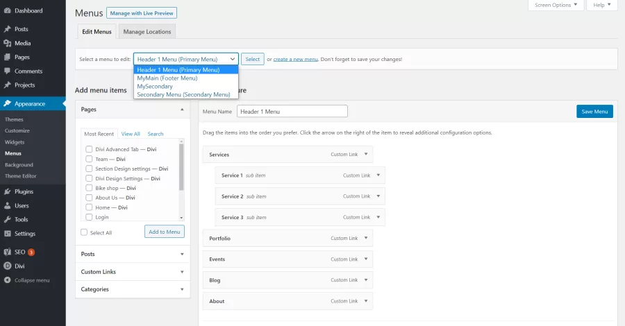 Exclude pages