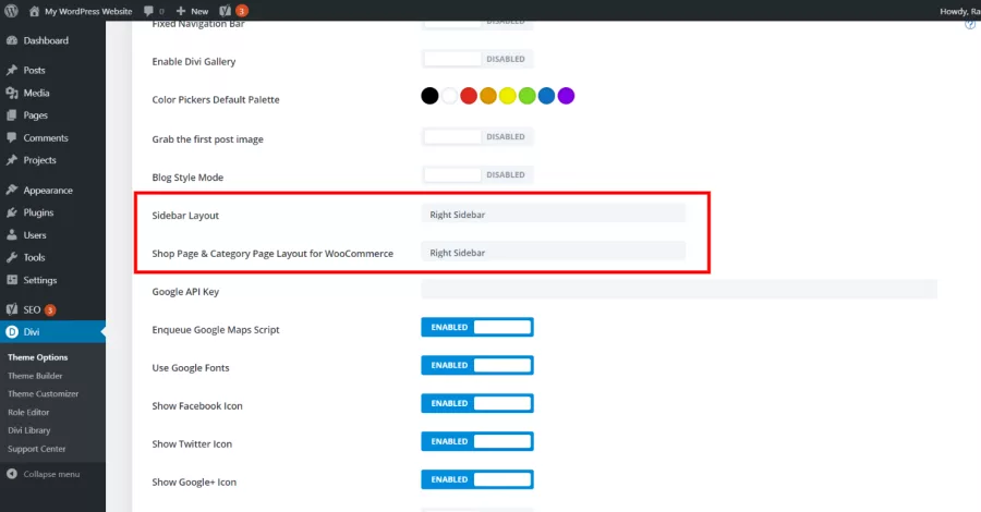 Sidebar Layouts