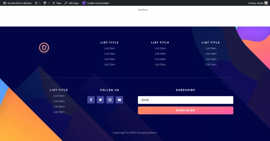 Build Headers and Footers
