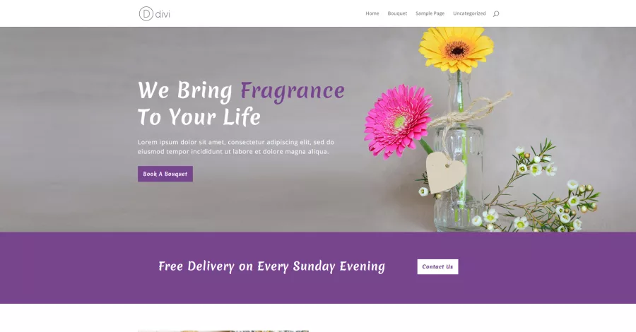 Bouquet Shop Divi Layout
