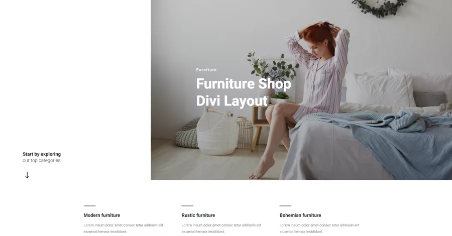 Furniture Shop Divi Layout