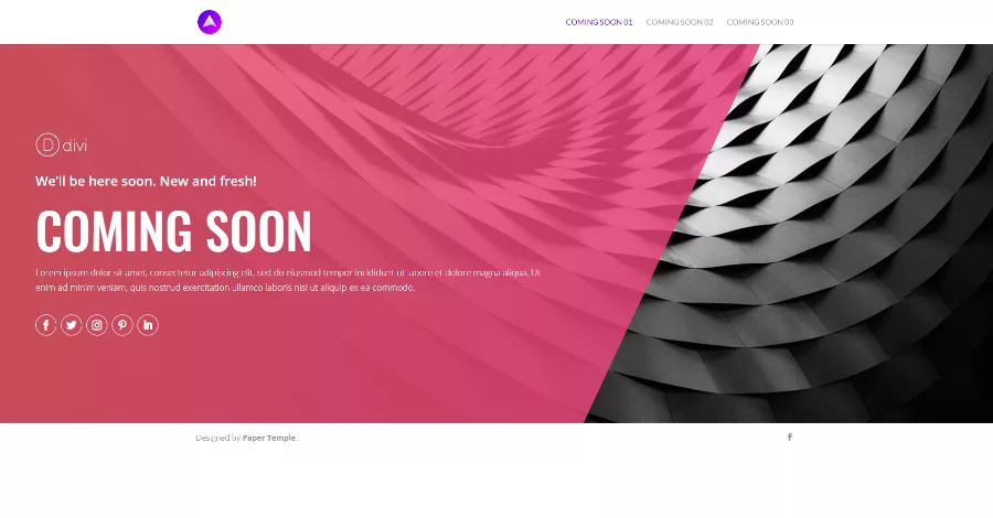 Divi Coming Soon 02